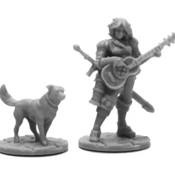 Reaper Miniatures<Reaper Isobael the Bard and Rufus 44114 - Miniature Marvels: Airplane Models & Painted Dice