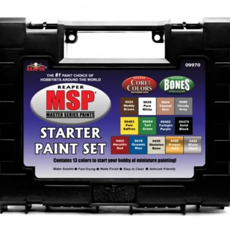 Paint<Reaper Paints: Master Series Paints Starter Set 09970 - Miniature Marvels: Airplane Models & Painted Dice