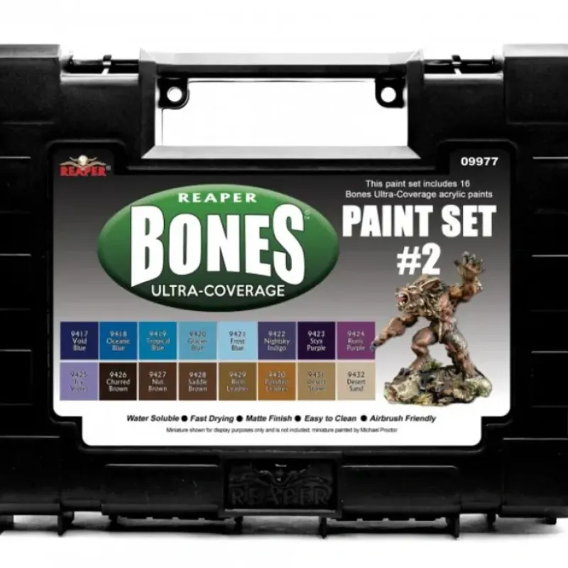 Paint<Reaper Paints: MSP Bones Ultra-Coverage Paints: Set #2 09977 - Miniature Marvels: Airplane Models & Painted Dice