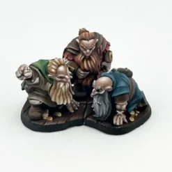 Reaper Miniatures<Reaper Townsfolk: Gambling Dwarves (3) 30138 - Miniature Marvels: Airplane Models & Painted Dice