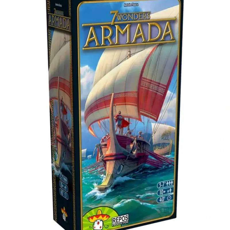 Board Game<Repos Production: 7 Wonders - Armada Expansion ASM SEV13 - Miniature Marvels: Airplane Models & Painted Dice