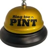 Egpull<Ring for A Pint - Golden Beer Bell - Office Desk Kitchen Bar Pub Room - Miniature Marvels: Airplane Models & Painted Dice