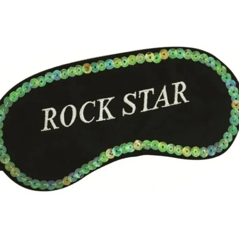 Egpull<ROCK STAR Sleep Mask - Fun Sleeping Eye Blindfold Soft EyeMask - Miniature Marvels: Airplane Models & Painted Dice