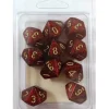 Dice<Ruby / Gold: Glitter d10 Dice Set (10's) CHX 27304 - Miniature Marvels: Airplane Models & Painted Dice