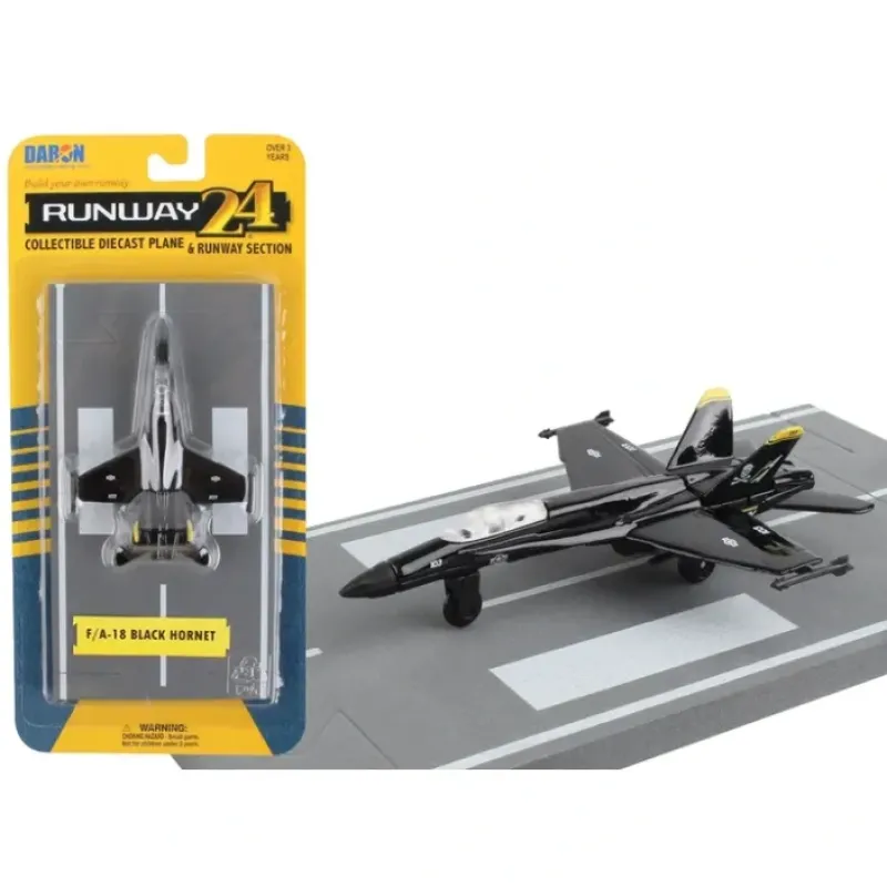 Airplane Model<Runway24 F-18 Black - Miniature Marvels: Airplane Models & Painted Dice