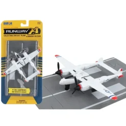 Airplane Model<Runway24 P-38 Red Tip - Miniature Marvels: Airplane Models & Painted Dice