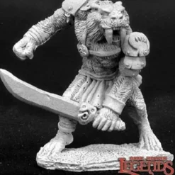 Miniature<Sabretooth Tiger Man: Dark Heaven Legends RPR 02785 - Miniature Marvels: Airplane Models & Painted Dice
