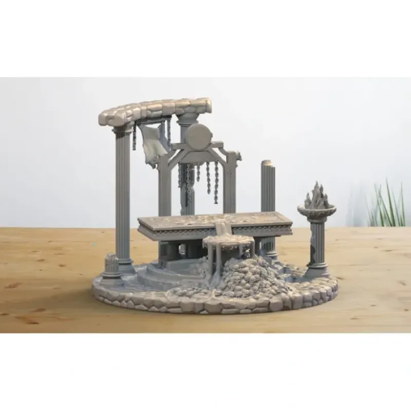Miniature<Sacrificial Altar - Miniature Marvels: Airplane Models & Painted Dice