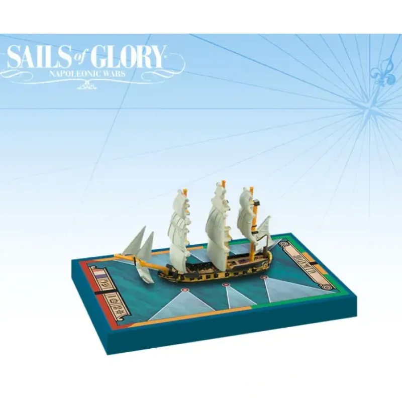 Board Game<Sails of Glory: Alligator 1782 French Ship Sloop Ship Pack AGS SGN107B - Miniature Marvels: Airplane Models & Painted Dice