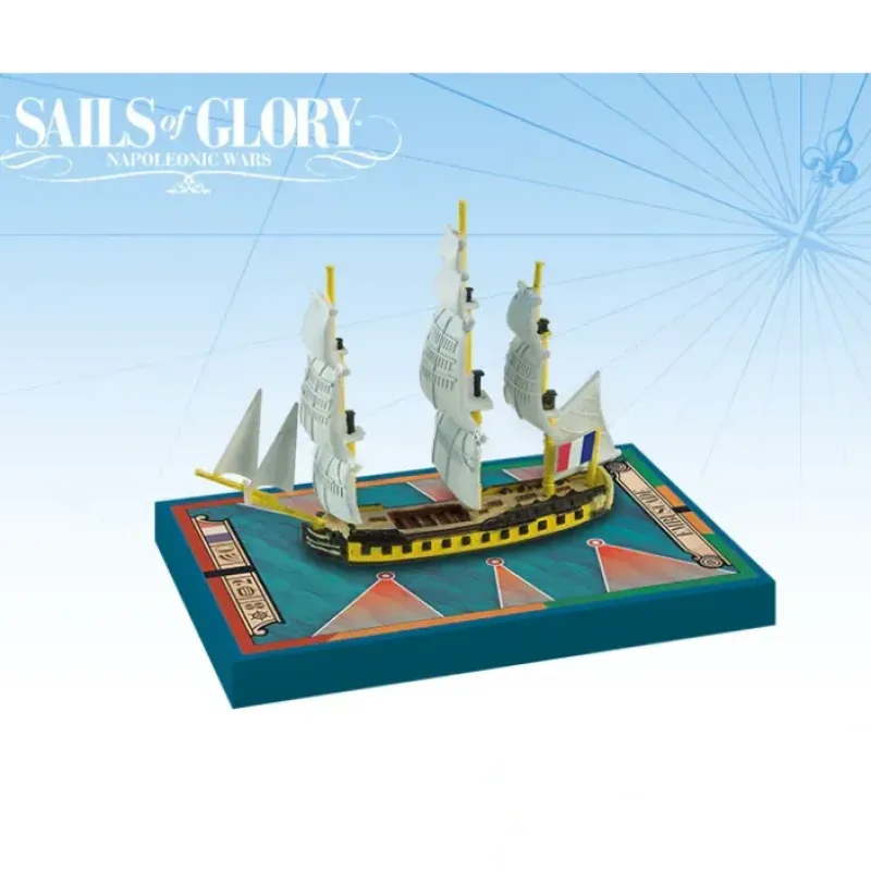Board Game<Sails of Glory: Embuscade 1798 French Frigate Ship Pack AGS SGN103A - Miniature Marvels: Airplane Models & Painted Dice