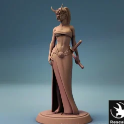 Miniature<Samurai Female Oni - Miniature Marvels: Airplane Models & Painted Dice