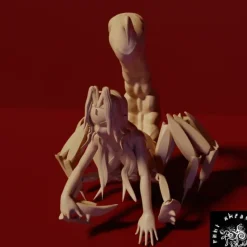 Miniature<Scorpion Girl, 28mm - Miniature Marvels: Airplane Models & Painted Dice