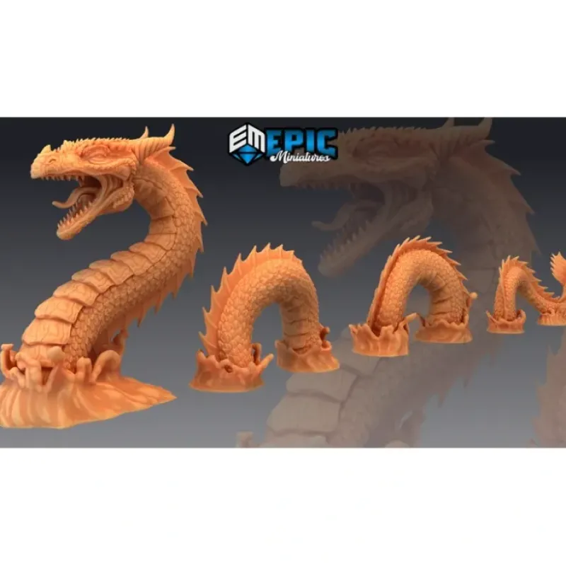 Miniature<Sea Serpent - Miniature Marvels: Airplane Models & Painted Dice