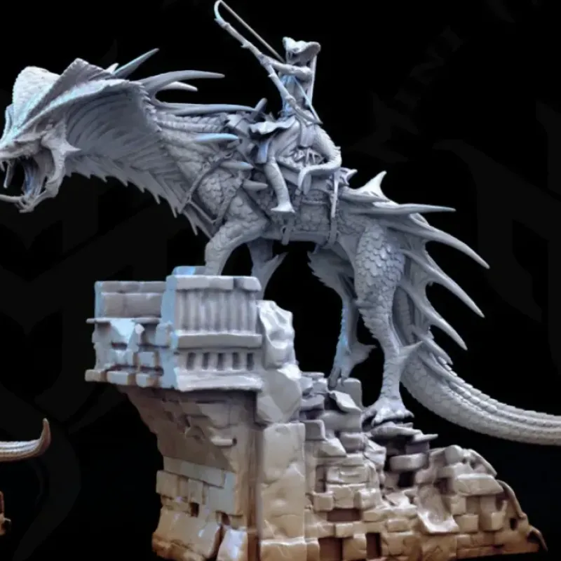 Miniature<Serpent Hound - Miniature Marvels: Airplane Models & Painted Dice