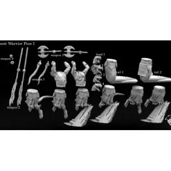 Miniature<Serpent Male Kitbash Set 1 - Miniature Marvels: Airplane Models & Painted Dice