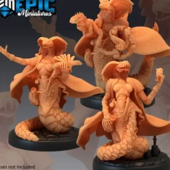 Miniature<Serpentfolk Mages - Miniature Marvels: Airplane Models & Painted Dice