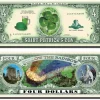 Egpull<Set of 1000 - St. Patrick's Day Four Leaf Clover 4 Dollar Money Bill Lucky Note - Miniature Marvels: Airplane Models & Painted Dice
