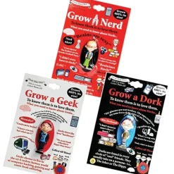 Egpull<SET OF 3 Grow your own DORK - NERD - GEEK - Fun Gag Joke Novelty - Miniature Marvels: Airplane Models & Painted Dice