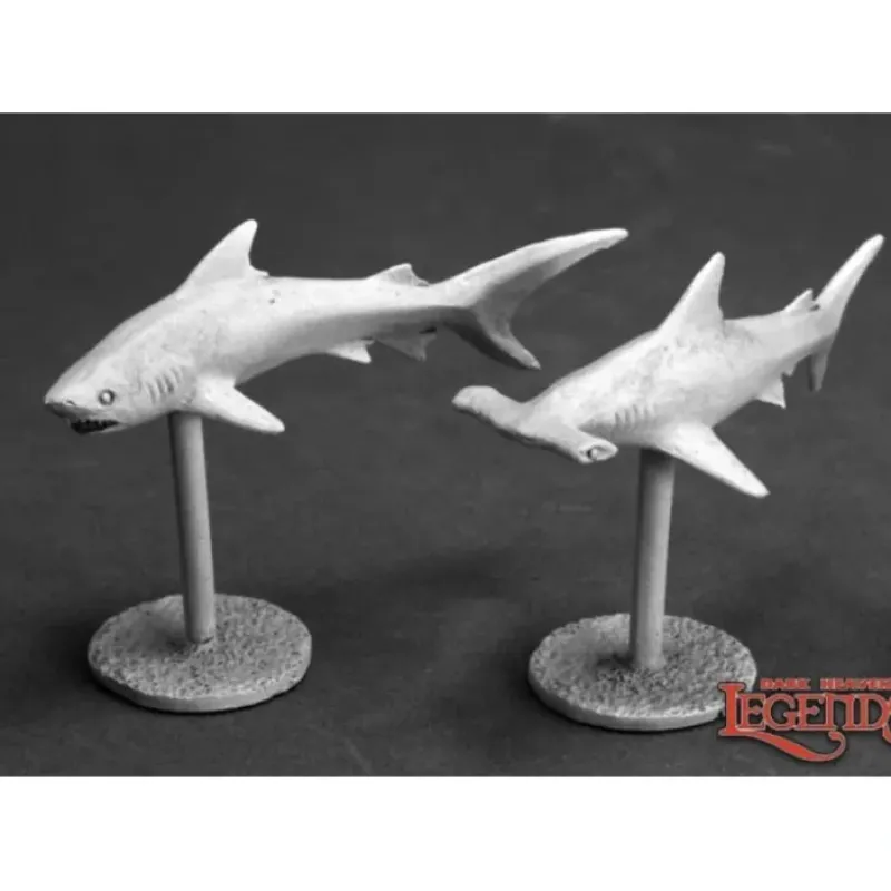 Miniature<Sharks (2): Dark Heaven Legends RPR 03622 - Miniature Marvels: Airplane Models & Painted Dice