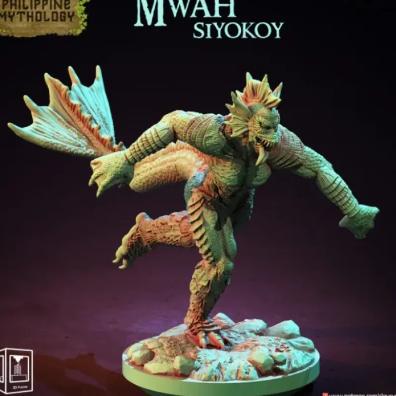 Miniature<Siyokoy Mwah - Miniature Marvels: Airplane Models & Painted Dice