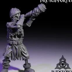 Miniature<Skeleton Horn Blower - Miniature Marvels: Airplane Models & Painted Dice