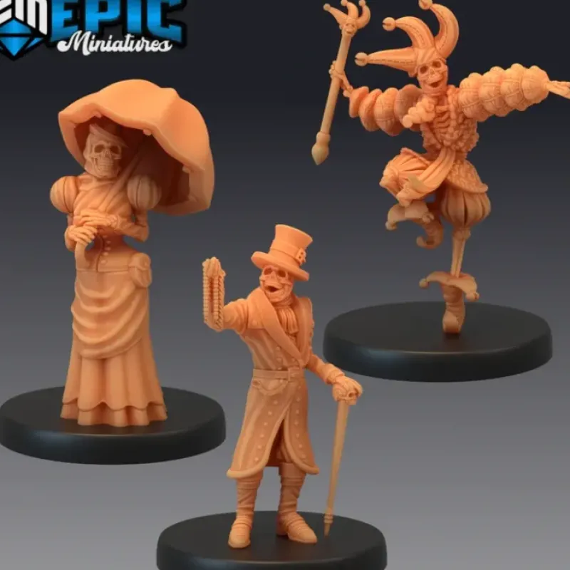 Miniature<Skeleton Nobles - Miniature Marvels: Airplane Models & Painted Dice