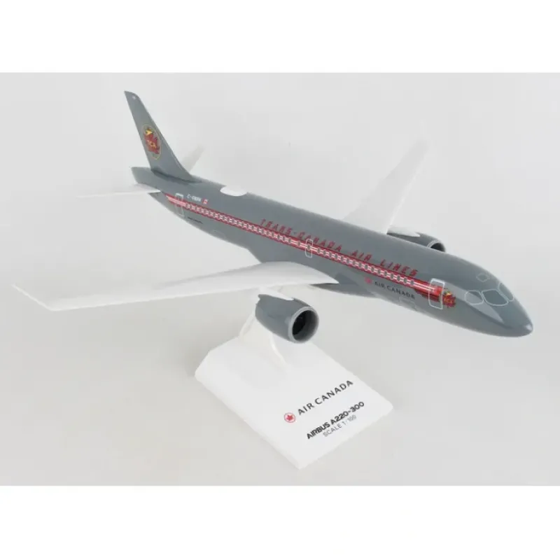 Airplane Model<SkyMarks 1:100 Air Canada Airbus A220-300 C-GNBN Trans-Canada retro scheme SKR1083 - Miniature Marvels: Airplane Models & Painted Dice
