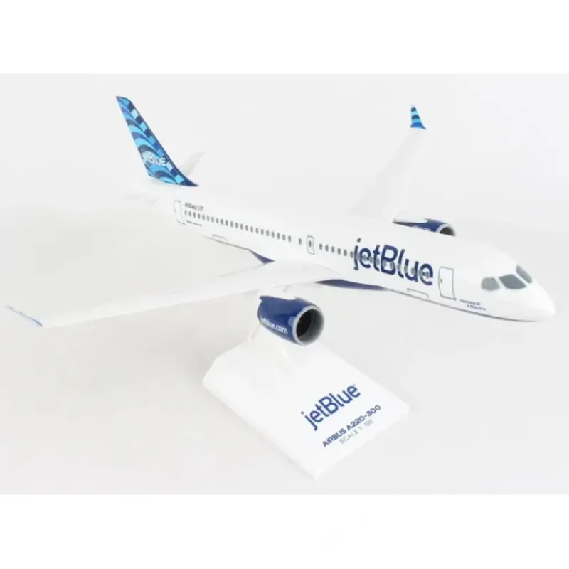 Airplane Model<SkyMarks 1:100 JetBlue A220 SKR1036 - Miniature Marvels: Airplane Models & Painted Dice