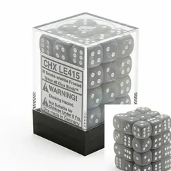 Dice<Smoke / White: Frosted 36d6 12mm Dice Block CHX LE415 - Miniature Marvels: Airplane Models & Painted Dice
