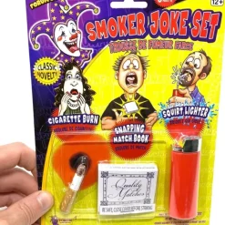 Egpull<Smoker Joke Prank GaG Joke Set - Cigarette Burn-Snapping Matches-Squirt Lighter - Miniature Marvels: Airplane Models & Painted Dice
