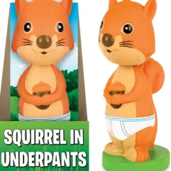 Egpull<SQUIRREL IN UNDERPANTS Nooder Bobble Head Shaking Car Dashboard - Archie McPhee - Miniature Marvels: Airplane Models & Painted Dice