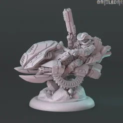 Miniature<stallion Jetbike Rider - Miniature Marvels: Airplane Models & Painted Dice