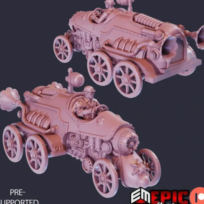 Miniature<Steam-Tech x600 Roadbuzzer - Miniature Marvels: Airplane Models & Painted Dice