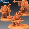 Miniature<Steel Dwarf Set - Miniature Marvels: Airplane Models & Painted Dice