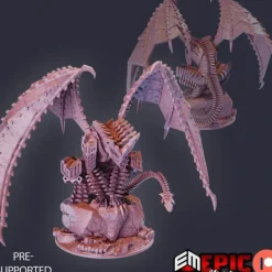 Miniature<Steel Forged Dragon - Miniature Marvels: Airplane Models & Painted Dice