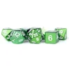 Dice<Sterling Gray 16mm Polyhedral Dice Set MET 008 - Miniature Marvels: Airplane Models & Painted Dice