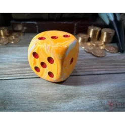 Dice<Sunburst / Red: Festive 50mm D6 (w/ Pips) CHX DF5053 - Miniature Marvels: Airplane Models & Painted Dice