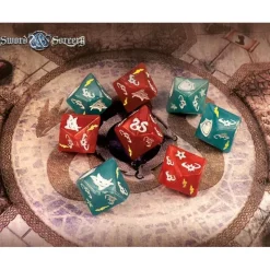 Dice<Sword & Sorcery: Custom Dice Pack AGS GRPR109 - Miniature Marvels: Airplane Models & Painted Dice