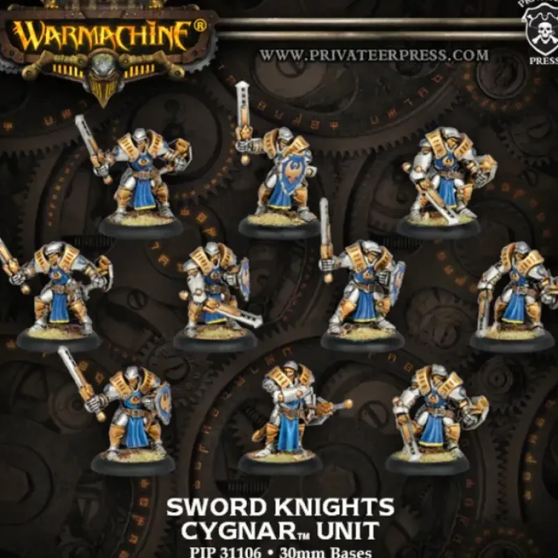 Miniature<Sword Knights: Cygnar - Unit PIP 31106 - Miniature Marvels: Airplane Models & Painted Dice