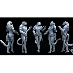 Miniature<Tabaxi Female - Miniature Marvels: Airplane Models & Painted Dice