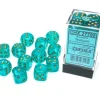 Dice<Teal / Gold Luminary: Borealis 12d6 16mm Dice Block (12's) CHX 27785 - Miniature Marvels: Airplane Models & Painted Dice
