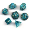 Dice<Teal / Gold: Phantom Polyhedral Die Set (7's) CHX 27489 - Miniature Marvels: Airplane Models & Painted Dice
