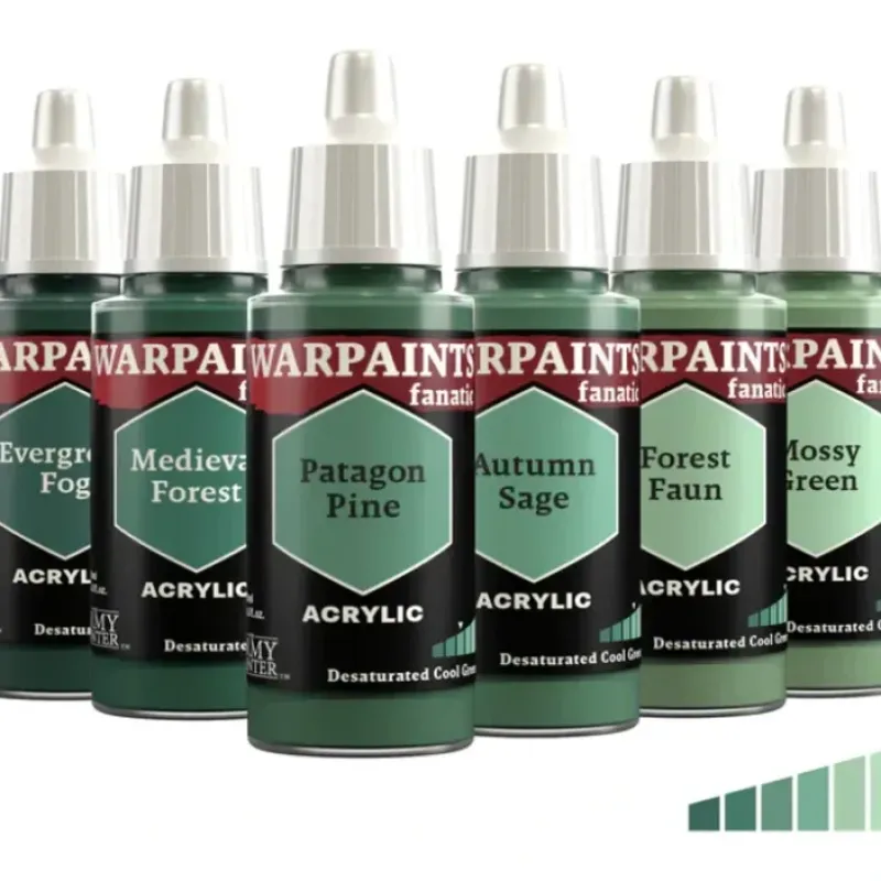 Paint<The Army Painter - Warpaints Fanatic: Desaturated Cool Greens - Miniature Marvels: Airplane Models & Painted Dice