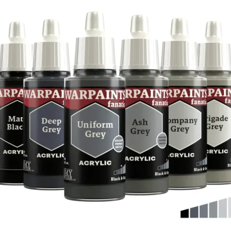 Paint<The Army Painter - Warpaints Fanatic: Black & Greys Flexible Triad - Miniature Marvels: Airplane Models & Painted Dice