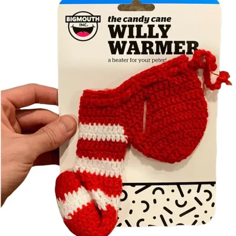 Egpull<THE CHRISTMAS CANDY CANE Willy Warmer Weener Knitted Crochet Sock - GaG Gift - Miniature Marvels: Airplane Models & Painted Dice