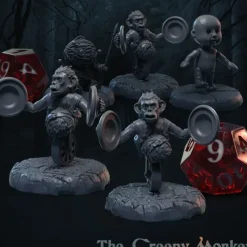 Miniature<The Creepy Monkey - Miniature Marvels: Airplane Models & Painted Dice