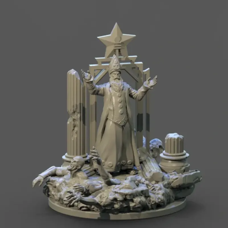 Miniature<The Hierophant Tarot - Miniature Marvels: Airplane Models & Painted Dice