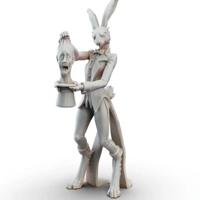 Miniature<The White Rabbit - Miniature Marvels: Airplane Models & Painted Dice