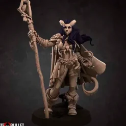 Miniature<Tiefling Druid - Miniature Marvels: Airplane Models & Painted Dice