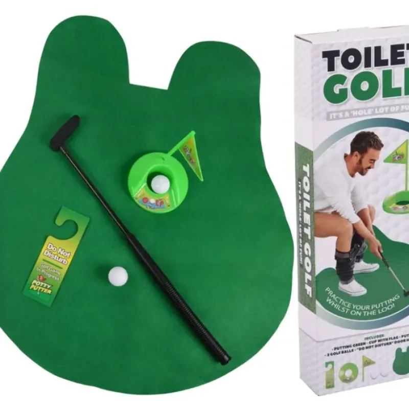 Egpull<TOILET GOLF - Golfer Bathroom Potty Putter Game Gift Set - Just sit and play! - Miniature Marvels: Airplane Models & Painted Dice